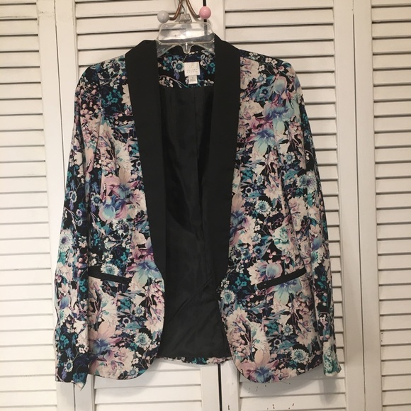 lauren conrad floral blazer